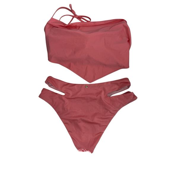 Victoria Secret Cut Out Bikini Pink M/L NWT - Picture 2 of 4